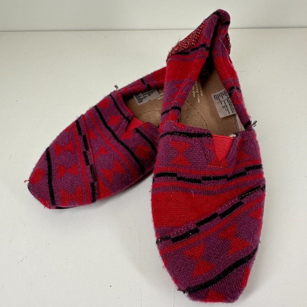 Pink Fabric/Fur Lined TOMS | 7